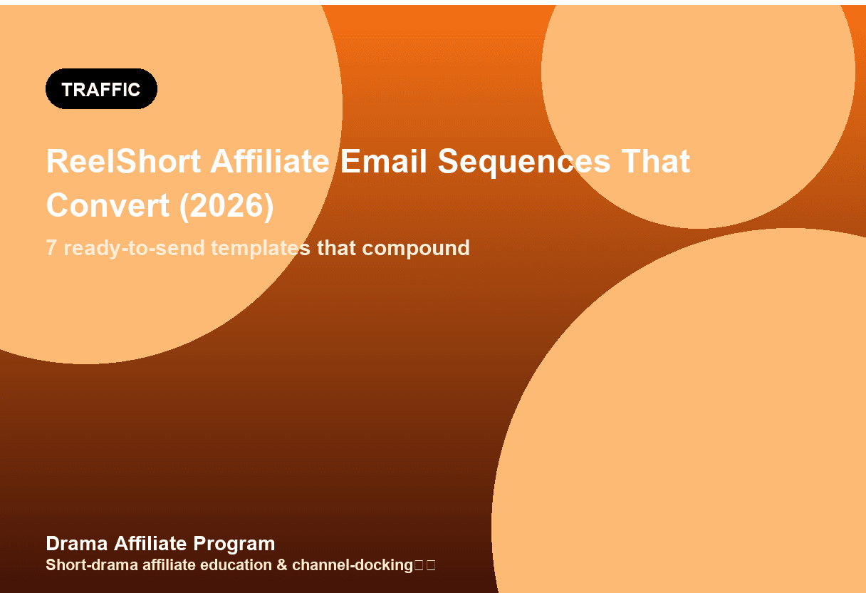 ReelShort Affiliate Email Sequences That Convert: 7 Ready-to-Send Templates (2026)