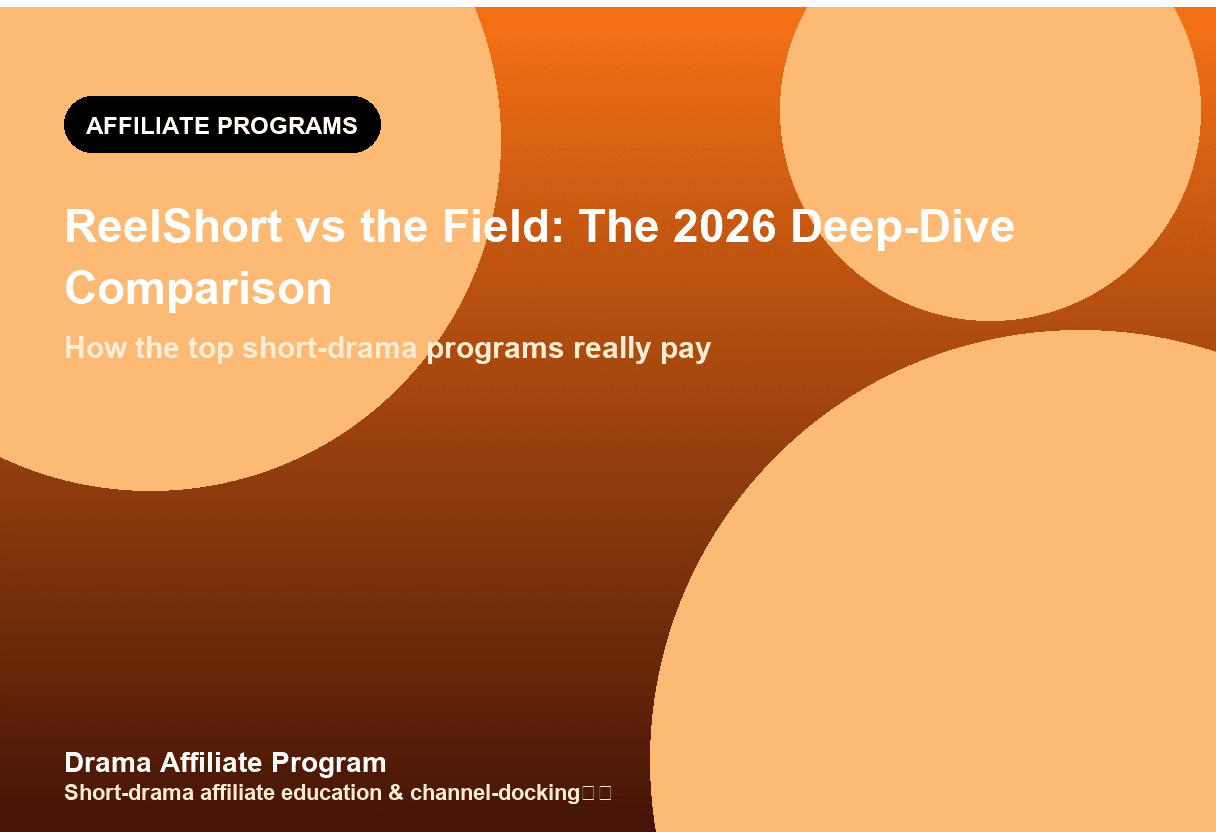 ReelShort vs the Field: The 2026 Deep-Dive Comparison of Short-Drama Affiliate Programs