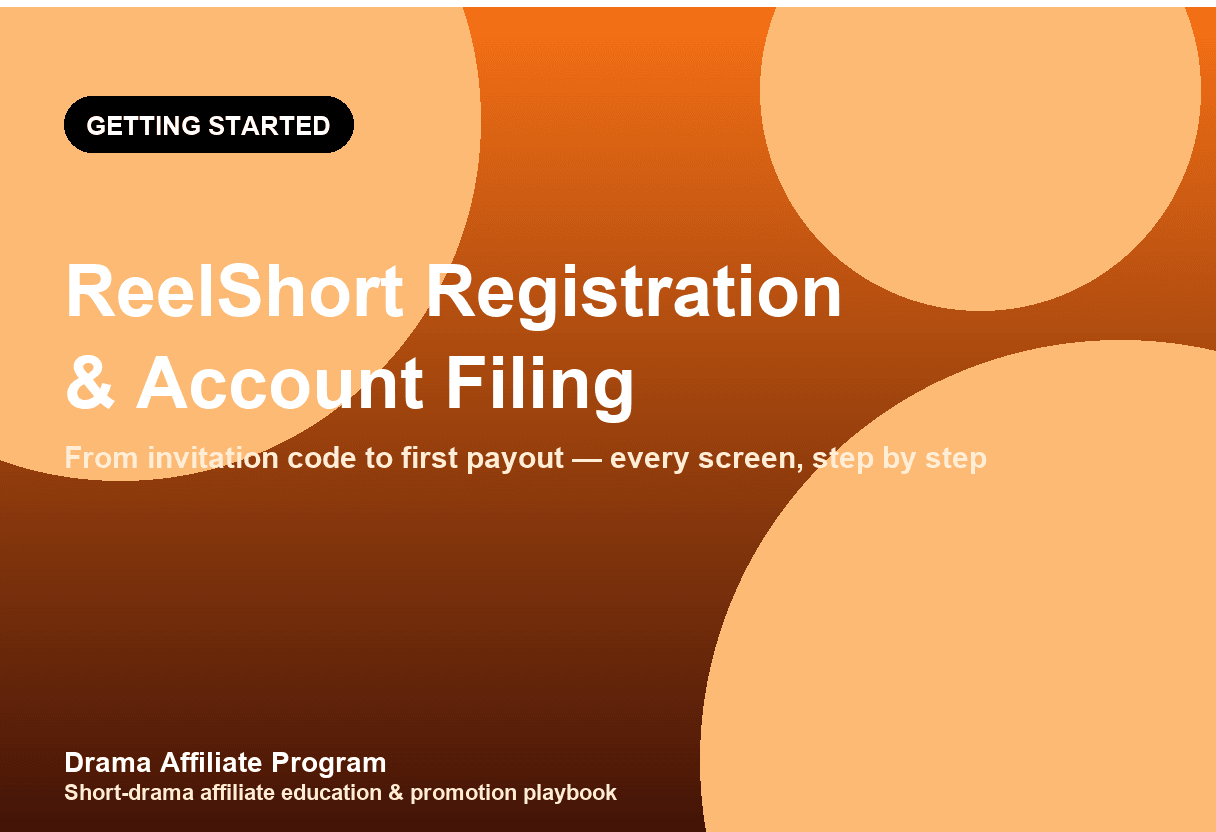 Registration and account filing process for the Reelshort platform