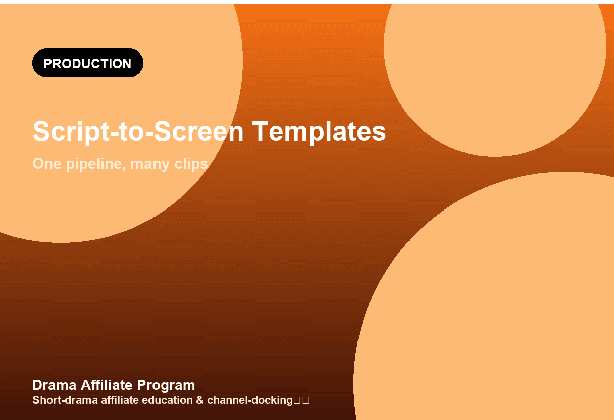 Script-to-Screen Templates for Short Dramas