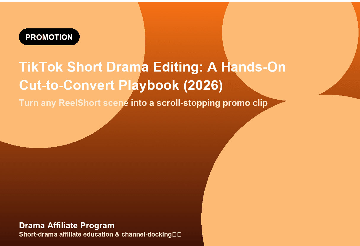 TikTok Short Drama Editing: A Hands-On Cut-to-Convert Playbook (2026)