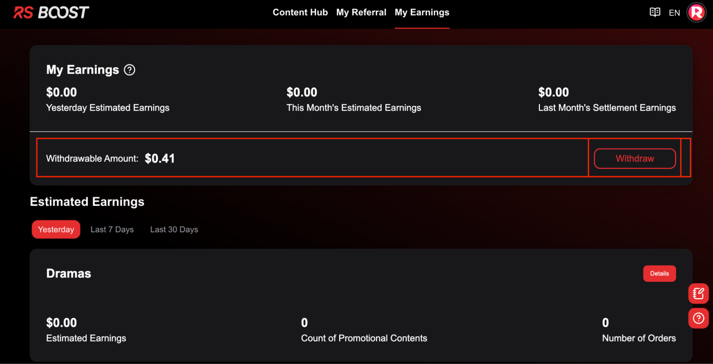 Step-by-step ReelShort withdrawal process screen